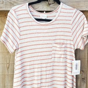 Carly XXS striped gray mauve dress